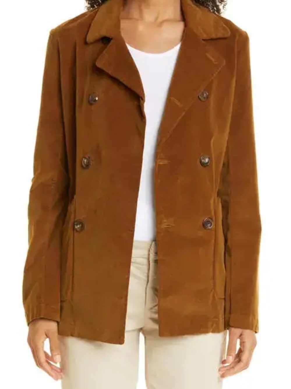 Frank & Eileen Belfast Corduroy Jacker Ginger Brown Double Breasted Jacket Large